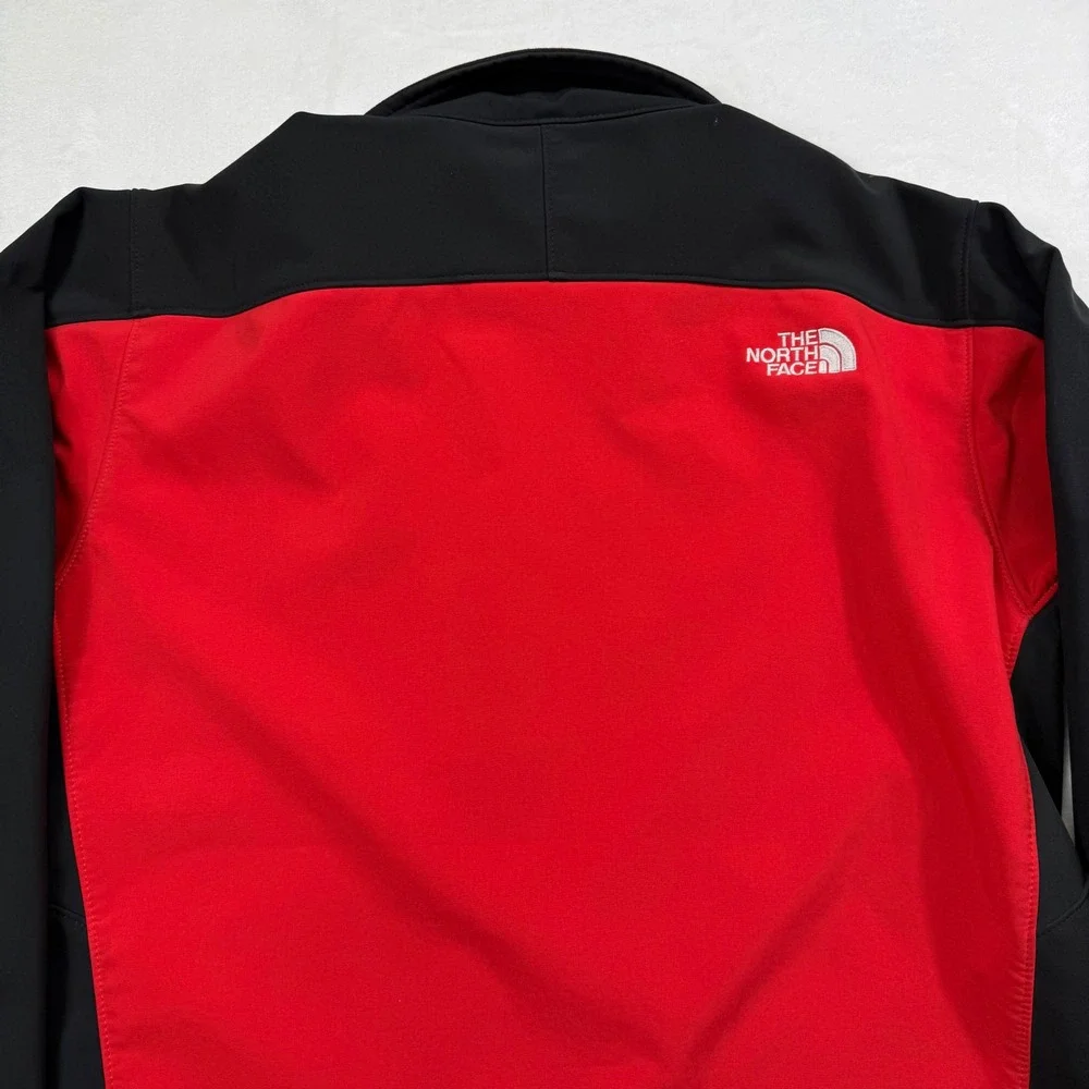 The North Face Mens Apex Bionic Softshell Jacket Red Black Full Zip Large